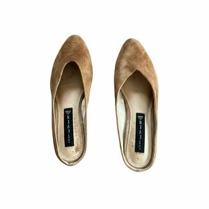 Steven Tan Suede Pointed-Toe Flats